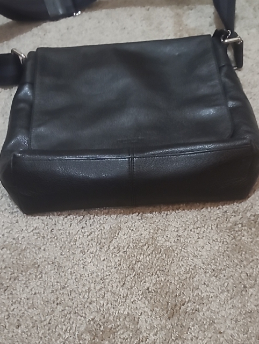 Coach Black Charles Messenger Leather Crossbody Bag Purse F72362 - Picture 3 of 15